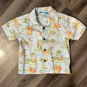 Gymboree boys 4 Hawaiian print shirt.